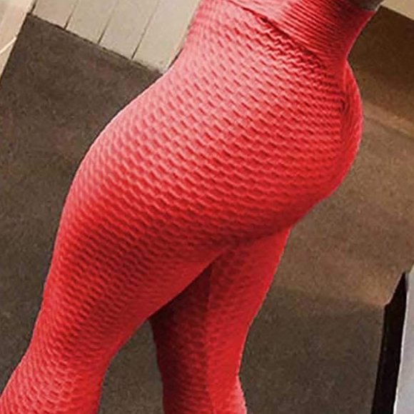 High Waisted Bubble Textured Yoga Pants - Picture 3 of 7